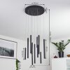 PORQUERA Pendant Light LED black, 11-light sources