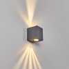 MORA Outdoor Wall Light LED grey, 2-light sources