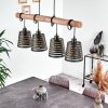STRATHMORE Pendant Light Light wood, black, 4-light sources