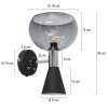 Steinhauer Anne Fastlåst Wall Light black, 2-light sources