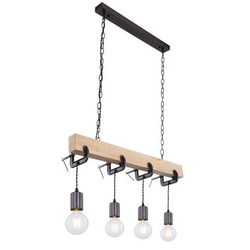 Globo LUDI Pendant Light black, 4-light sources
