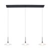 Steinhauer Tallerken Pendant Light LED matt nickel, 3-light sources