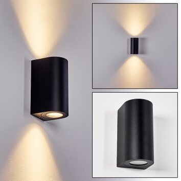 Boda Outdoor Wall Light black, 2-light sources