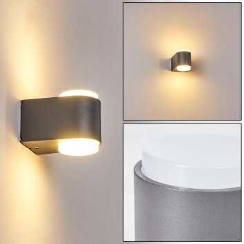 Mapiu Outdoor Wall Light LED anthracite, 2-light sources