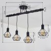 Baripada Pendant Light black, 4-light sources