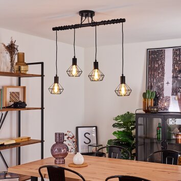 Baripada Pendant Light black, 4-light sources