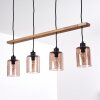 Ethelton Pendant Light Dark wood, black, 4-light sources
