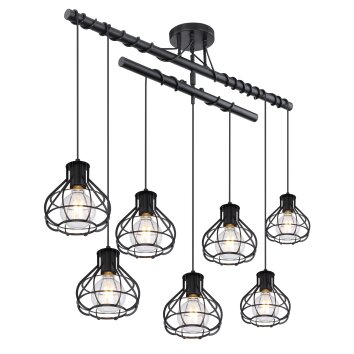 Globo CLASTRA Ceiling Light black, 7-light sources