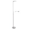 Steinhauer Turound Floor Lamp LED stainless steel, 2-light sources