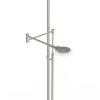Steinhauer Turound Floor Lamp LED stainless steel, 2-light sources