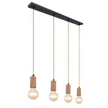 Globo FRIDA Pendant Light brown, black, 4-light sources