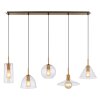 Globo ADARA Pendant Light brass, 5-light sources