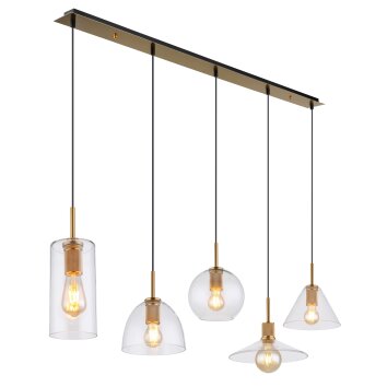 Globo ADARA Pendant Light brass, 5-light sources