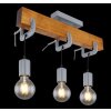 Globo LUDI Ceiling Light grey, Dark wood, 3-light sources