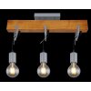 Globo LUDI Ceiling Light grey, Dark wood, 3-light sources
