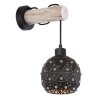 Globo JODIE Wall Light Light wood, black, 1-light source