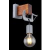 Globo LUDI Wall Light grey, Dark wood, 1-light source