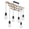 Globo HERMINE Ceiling Light Light wood, black, 6-light sources