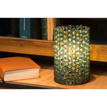 Lucide MARBLOUS Table lamp green, black, 1-light source