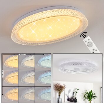 Feletto Ceiling Light LED white, 1-light source, Remote control