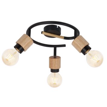 Globo JORNA Spotlight Light wood, black, 3-light sources