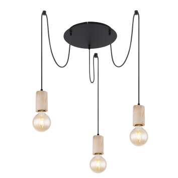 Globo JOSEBA Pendant Light black, 3-light sources