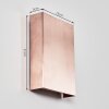 Benin Wall Light LED copper, 2-light sources