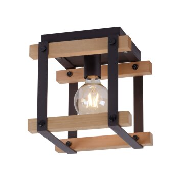 Leuchten Direkt EDITH Ceiling Light Light wood, black, 1-light source