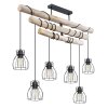 Globo MINA Ceiling Light Light wood, black, 6-light sources