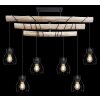 Globo MINA Ceiling Light Light wood, black, 6-light sources