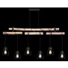 Globo MINA Pendant Light Light wood, black, 6-light sources