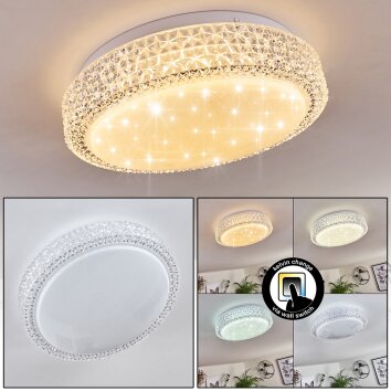 Suno Ceiling Light LED transparent, clear, white, 1-light source