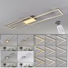 Torresella Ceiling Light LED matt nickel, 2-light sources, Remote control