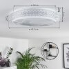 Suno Ceiling Light LED transparent, clear, white, 1-light source