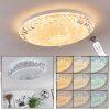 Avoriaz Ceiling Light LED transparent, clear, white, 1-light source, Remote control