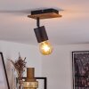 Raccuia Ceiling Light Dark wood, black, 1-light source