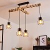 Gondo Ceiling Light Light wood, black, 4-light sources