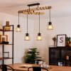 Gondo Ceiling Light Light wood, black, 4-light sources