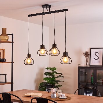 Gainsville Ceiling Light black, 4-light sources