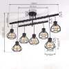 Gainsville Ceiling Light black, 7-light sources