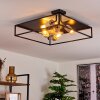 Salla Ceiling Light Light wood, black, 5-light sources