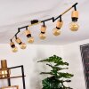 Sezze Ceiling Light Light wood, black, 6-light sources