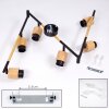 Sezze Ceiling Light Light wood, black, 6-light sources