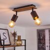 Raccuia Ceiling Light Dark wood, black, 2-light sources