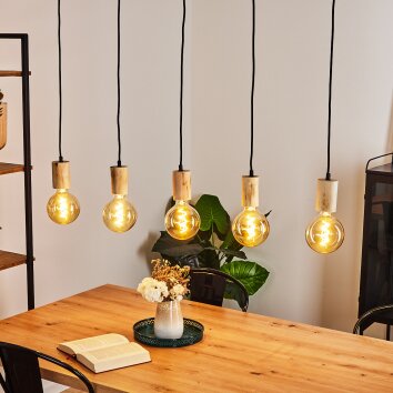 Vasanello Pendant Light black, 5-light sources