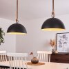 Teneru Pendant Light Dark wood, black, 2-light sources