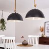 Teneru Pendant Light Dark wood, black, 2-light sources