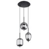 Pendant Light Globo BLACKY black, 3-light sources