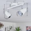 Idlewild Ceiling Light LED chrome, white, 2-light sources