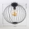 Wharua Ceiling Light black, 1-light source